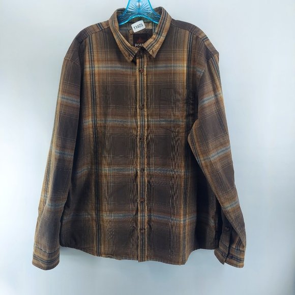 prana button up shirt mems size XL - Picture 1 of 6